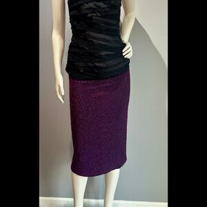 Wild Fable Purple Glitter Pencil Skirt